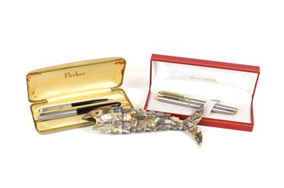 Lot 47 - Two Shaeffer ball point pens, in the original...