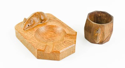 Lot 96 - A Robert 'Mouseman' Thompson ashtray and...