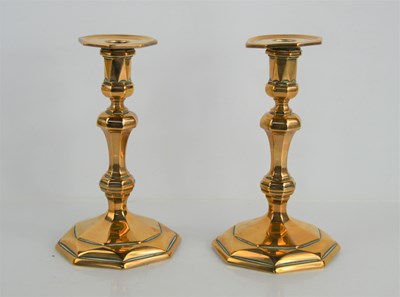 Lot 493 - A pair of 19th century decorative brass...