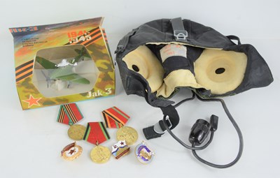 Lot 448 - An original 1986 Soviet AF pilot helmet SHL-82,...