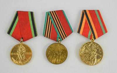 Lot 447 - Three Russian jubilee medals for the...