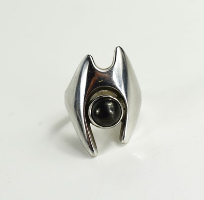 Lot 34 - A Georg Jensen Danish silver ring, designed by...