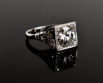 Lot 17 - An Art Deco style diamond and platinum dress...