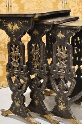 Lot 668 - A 19th century Chinese nest of tables, each...