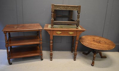 Lot 610 - A group of furniture to include an 18th...