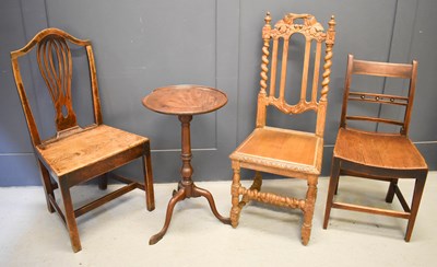 Lot 608 - A group of three 19th century chairs of...