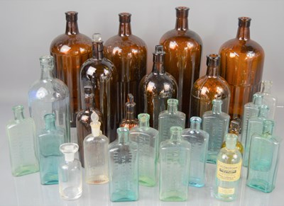 Lot 387 - A group of brown poison bottles and other...