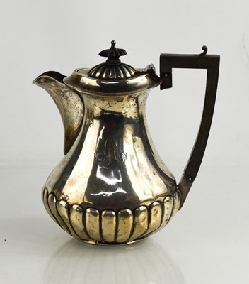 Lot 262 - A silver teapot engraved with the letter M, 13....