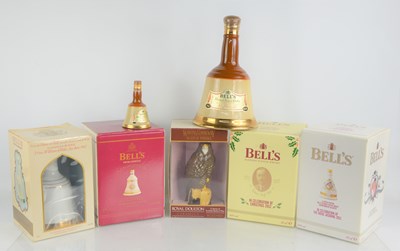 Lot 508 - A group of five Bell's Whisky decanters, all...