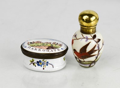 Lot 68 - A 19th century enamel trinket box, the top...