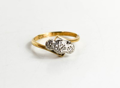 Lot 100 - A platinum, 18ct gold and illusion set diamond...