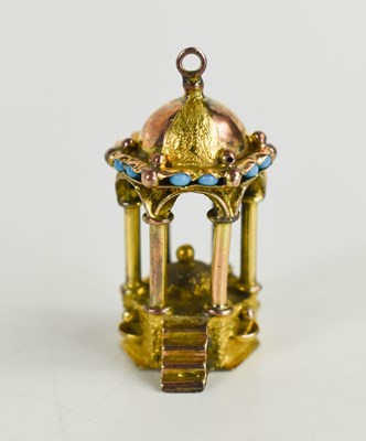 Lot 23 - A 19th century yellow and rose gold charm, in...