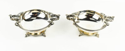 Lot 473 - A pair of silver bon-bon dishes of circular...