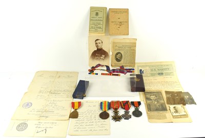 Lot 59 - A WWI medal group awarded to Pierre...