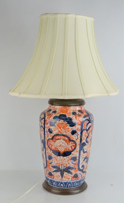 Lot 501 - A large Imari vase converted to a table lamp...