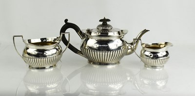 Lot 286 - A silver tea set, comprising tea pot, sugar...