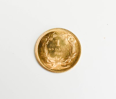 Lot 65 - A USA gold dollar dated 1862.