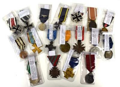 Lot 50 - A group of WWI and later German medals to...