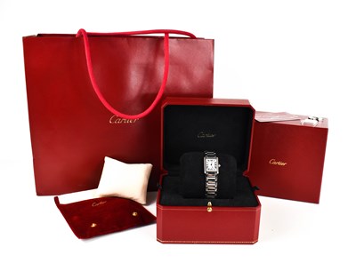 Lot 365 - A Cartier Tank Must wristwatch in stainless...