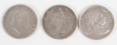 Lot 80 - Two George III silver half crowns, dated 1817...