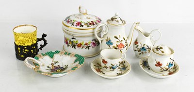 Lot 337 - A miniature porcelain tea set, together with a...