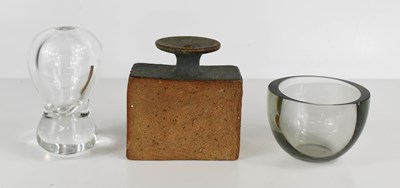 Lot 22 - A Studio pottery vase with textured finish,...