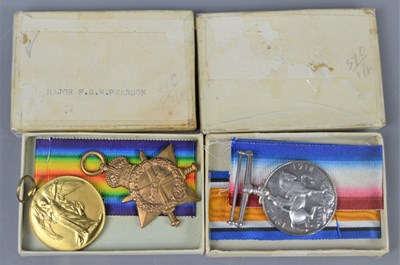 Lot 462 - A group of WWI medals later engraved to Major...