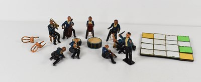 Lot 283 - A vintage painted lead musical band with...