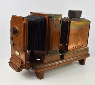 Lot 279 - A Victorian brass bound and mahogany magic...