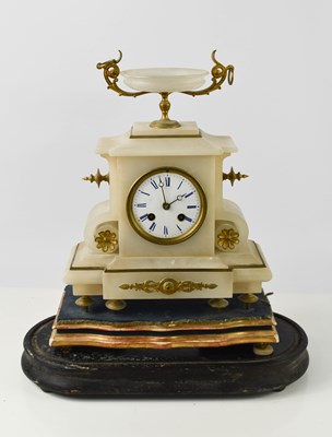 Lot 439 - A French 19th century alabaster and gilt...
