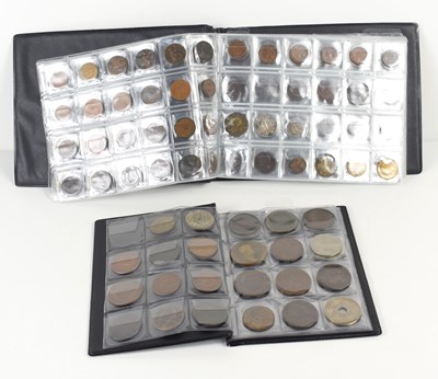Lot 70 - Two albums of GB and worldwide coinage to...