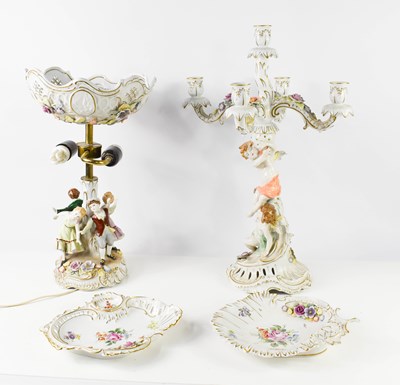 Lot 195 - A group of Plaue Schierholz porcelain, bearing...