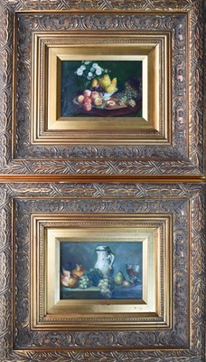 Lot 419 - I Bracke (20th century) still life of fruits...