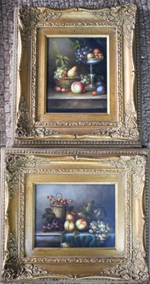 Lot 420 - P Carlos (20th century): still lifes of fruit,...