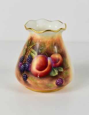 Lot 214 - A Royal Worcester money bag shaped vase...