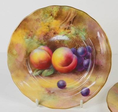 Lot 217 - A Royal Worcester tea plate by Horace Price,...