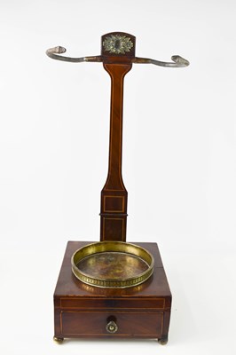 Lot 454 - A George III mahogany and satinwood lined...
