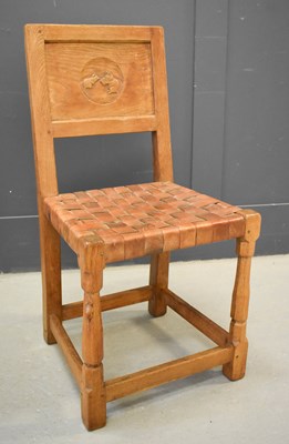 Lot 511 - A rare 1930s Robert Mouseman single chair,...