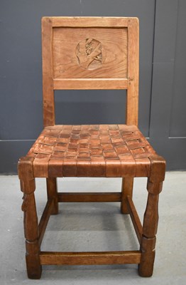 Lot 512 - A rare Robert Thompson single chair, with...