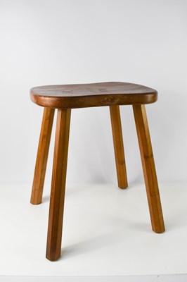 Lot 506 - A Robert Mouseman Thompson stool, standing on...