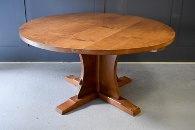 Lot 518 - A Robert Thompson Mouseman oak dining table of...