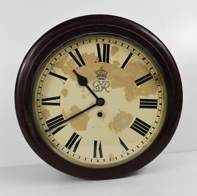 Lot 442 - A WWII mahogany cased War office wall clock...