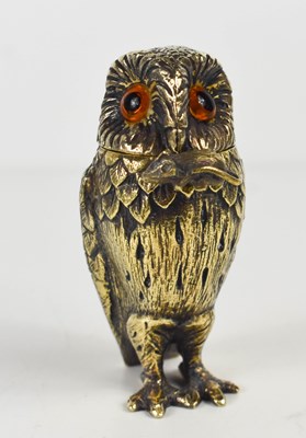 Lot 130 - A Tiffany & Co silver gilt novelty owl salt...