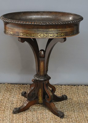 Lot 505 - A 19th century Regency rosewood and gilt...