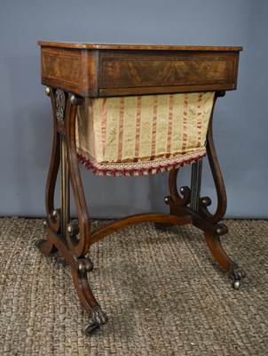 Lot 500 - A Regency mahogany worktable, fitted with side...