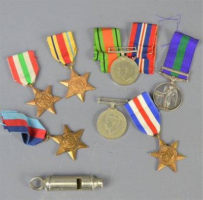 Lot 465 - A group of WWII medals to include a 1945-1948...
