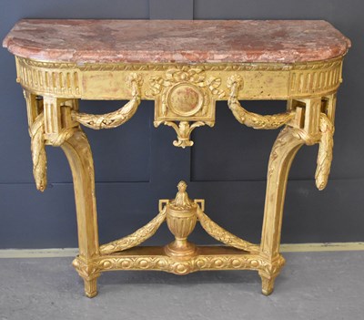 Lot 513 - A late 18th century Louis XIV giltwood and...