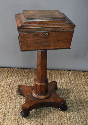 Lot 487 - A Regency rosewood teapoy, the rectangular...