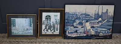 Lot 411 - Three Laurence Lowry framed prints