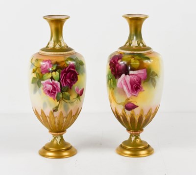 Lot 224 - A pair of Royal Worcester vases, circa 1818,...